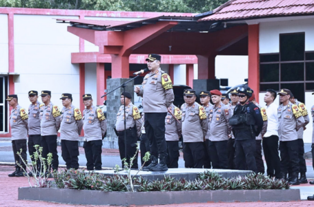 Kapolres Lingga Pimpin Apel Pagi, Tekankan Dukungan Terhadap Program Asta Cita dan Persiapan Pilkada 2024