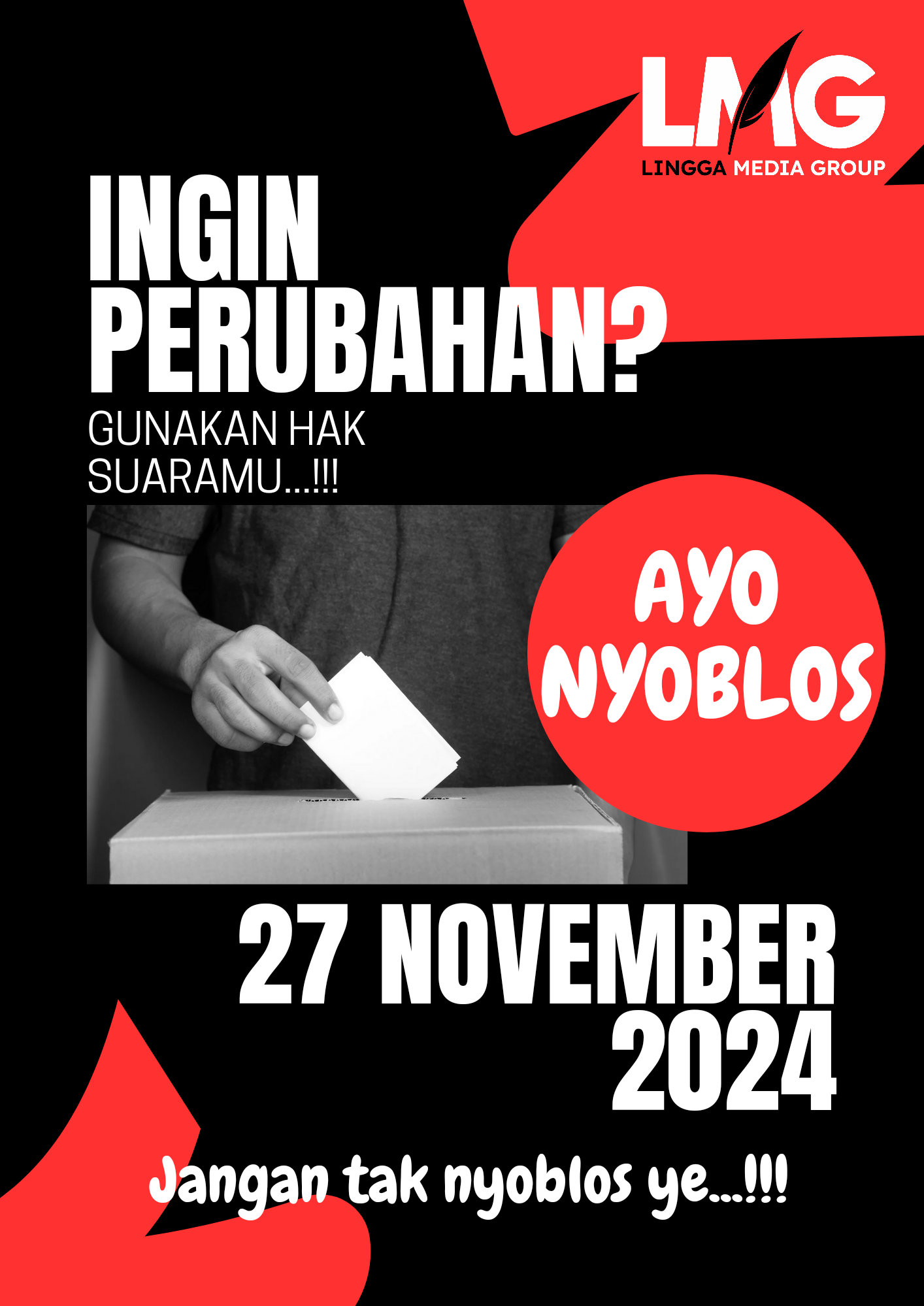 Poster Pemilu ajakan memilih jangan golput | LMG