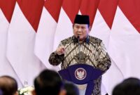 Presiden Prabowo Subianto menghadiri acara penyerahan secara digital Daftar Isian Pelaksanaan Anggaran (DIPA) dan Buku Alokasi Transfer ke Daerah (TKD) Tahun Anggaran 2025, serta peluncuran Katalog Elektronik versi 6.0, yang digelar di Istana Negara, Jakarta, pada Selasa, 10 Desember 2024. Foto: BPMI Setpres/Muchlis Jr