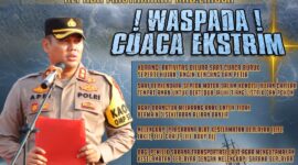 Kapolres Lingga AKBP Apri Fajar Hermanto Himbau Warga Waspada Cuaca Ekstrem | f. Humas Polres Lingga