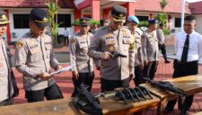 AKBP Apri Fajar Hermanto Pimpin Pengecekan Senjata Api Inventaris Polres Lingga dan Polsek Jajaran | f. Humas Polres Lingga