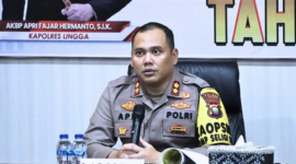 AKBP Apri Fajar Hermanto Pimpin Press Release Akhir Tahun 2024 Polres Lingga | f. Humas Polres Lingga