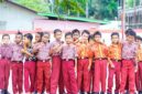 Para murid Sekolah Dasar di Kecamatan Temiang Pesisir, Kab. Lingga | f. Diskominfo Lingga