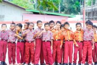 Para murid Sekolah Dasar di Kecamatan Temiang Pesisir, Kab. Lingga | f. Diskominfo Lingga