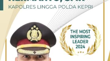 Kapolres Lingga Raih Penghargaan Internasional Maharaja Kutai Mulawarman Sebagai Pemimpin Inspiratif 2024