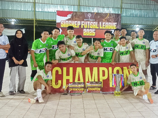 KCT Fc raih juara umum Singkep Futsal League 2025 | f. Ari