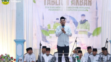 Wakil Bupati Lingga, Novrizal hadiri Tabligh Akbar sambut Ramadhan di Kampung Damnah, Setajam, Dabo Singkep | f. Ist