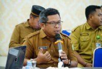 Asisten I Pemkab Lingga, Sabirin hadir pada rakor bersama pihak PT. ADS bahas tenaga Honorer Lingga | f. Diskominfo Lingga