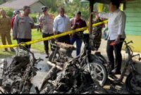 Breaking News: Empat Motor Hangus Terbakar di Depan Smansa Singkep, Penyebab Masih Diselidiki | f. Wandy