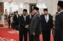 Presiden Prabowo Subianto resmi melantik Brian Yuliarto sebagai Menteri Pendidikan Tinggi, Sains, dan Teknologi (Mendiktisaintek) dalam sisa masa jabatan periode tahun 2024-2029, pada Rabu, 19 Februari 2025 di Istana Negara, Jakarta. Foto: BPMI Setpres