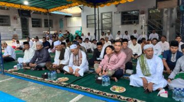 Pengurus Masjid Jamii' Al-Aula Gelar Buka Puasa Bersama Warga Binaan Lapas Dabo Singkep, Akhiri Rangkaian Safari Ramadan 2025 | f. Ist