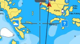 Kapal penumpang MV Arena 2 yang melayani rute Tanjungpinang-Lingga dilaporkan kandas di atas karang saat menuju Tajur Biru | peta satelit posisi kapal