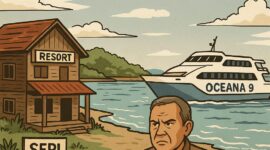 Ilustrasi gambar pariwisata Desa Benan terlihat sepi pengunjung ketika Oceanna 9 menarik diri untuk singgah | f. Red
