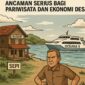 Ilustrasi gambar pariwisata Desa Benan terlihat sepi pengunjung ketika Oceanna 9 menarik diri untuk singgah | f. Red