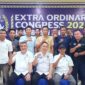 Hendri, Anggota Komite Eksekutif ASPROV PSSI KEPRI sekaligus Plt Ketua ASKABPSSI LINGGA foto bersama acara Extra Ordinary Congres ASKAB PSSI LINGGA Tahun 2025 , Sabtu (03/5). F. Vatawari