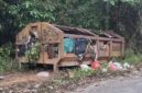 Salah satu potret bak kontainer sampah memprihatinkan itu tampak jelas di Desa Tanjung Harapan | vatawari