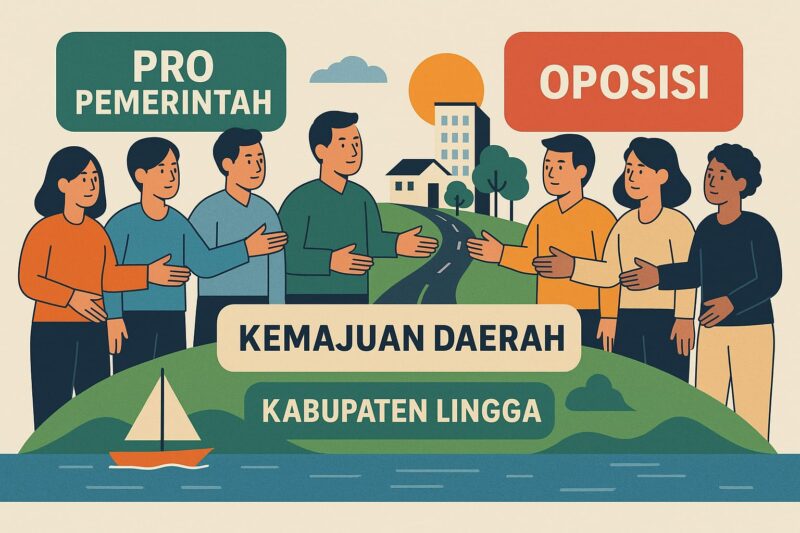 Gambar ilustrasi antara pihak pro pemerintah dan pihak oposisi yang memiliki tujuan yang sama yaitu pembangunan kabupaten Lingga lebih baik lagi kedepannya | f. Red