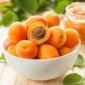 Aprikot (Prunus armeniaca) dikenal memiliki tekstur lembut dan rasa manis sedikit asam yang menyegarkan | f. Red