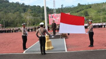 Wakapolres Lingga, KOMPOL Andi Sutrisno, A.Md., S.H., M.H pimpin upacara Peringatan Hari Lahir Pancasila | f. Red
