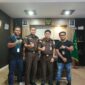 Komunitas Lingga Media Group (LMG) sambangi Kantor Kejaksaan Negeri Lingga: kiri-kanan: Vatawari, S.Pd. (Anggota LMG), Kasi Intel Kejari Lingga Adimas Haryosetyo, S.H., Kajari Lingga Amriyata, S.H., M.H., dan ketua Komunitas LMG Ifaturamadan Adi Saswandy, S.Sos. | f. Red