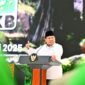 Presiden Prabowo Subianto menegaskan komitmennya terhadap pelaksanaan Pasal 33 Ayat 2 Undang-Undang Dasar 1945 dalam sambutannya pada Peringatan Hari Lahir ke-27 Partai Kebangkitan Bangsa (PKB) pada Rabu, 23 Juli 2025 di Jakarta Convention Center. Foto: BPMI Setpres