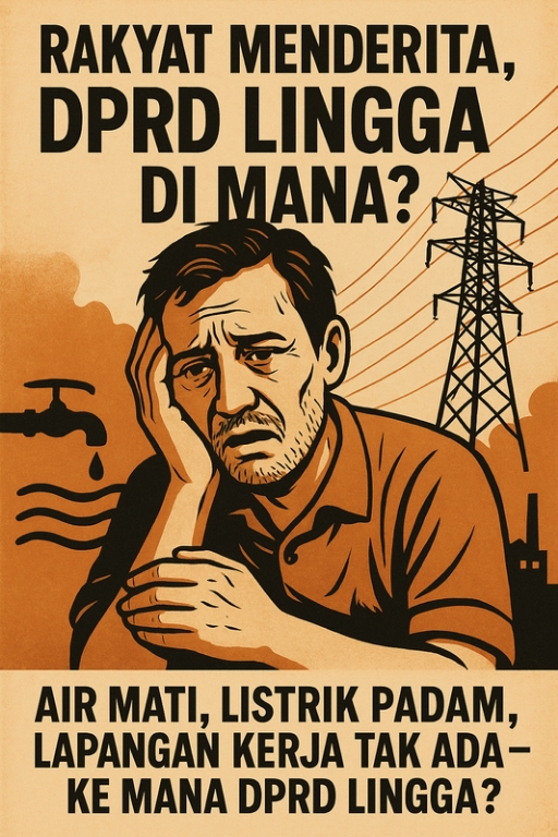 Gambar ilustrasi Air Tak Mengalir, Listrik Padam, dan Ekonomi Lesu: DPRD Lingga Di Mana? | f. Red