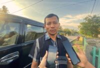 Kasi Pidana Umum (Pidum) Kejari Lingga, Dhonny Armandos saat diwawancarai rekan media, Rabu 09 Juli 2025 | f. YKM