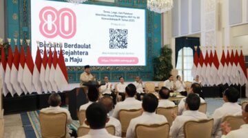 Presiden Prabowo Resmi Luncurkan Logo dan Tema HUT ke-80 Kemerdekaan Republik Indonesia | f. BPMI Setpres