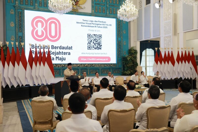 Presiden Prabowo Resmi Luncurkan Logo dan Tema HUT ke-80 Kemerdekaan Republik Indonesia | f. BPMI Setpres