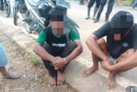Rusli mengenakan baju berwarna hijau yang sebelumnya mendekam di sel Polsek Singkep Barat karena kasus pembongkaran rumah, dilaporkan berhasil melarikan diri dari dalam tahanan | f. Red