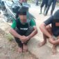 Rusli mengenakan baju berwarna hijau yang sebelumnya mendekam di sel Polsek Singkep Barat karena kasus pembongkaran rumah, dilaporkan berhasil melarikan diri dari dalam tahanan | f. Red