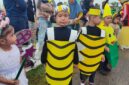 Anak-Anak Berkostum Lucu dan Menggemaskan Jadi Pusat Perhatian di Pawai Pembangunan HUT RI ke-80 Dabo Singkep | f. Cahyo