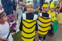 Anak-Anak Berkostum Lucu dan Menggemaskan Jadi Pusat Perhatian di Pawai Pembangunan HUT RI ke-80 Dabo Singkep | f. Cahyo