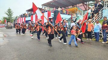 Pemuda Pancasila Lingga Tunjukkan Semangat Juang di Pawai Pembangunan HUT RI ke-80 | f. Cahyo