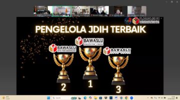 Bawaslu Lingga berhasil meraih predikat Pengelola Jaringan Dokumentasi dan Informasi Hukum (JDIH) Bawaslu Terbaik I se-Provinsi Kepri | f. Bawaslu Lingga