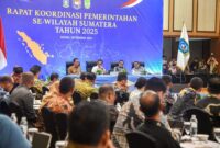 Rakor Pemerintahan Se-Wilayah Sumatera tahun 2025 di Ballroom Swissbell Harboy Bay, Batam, Minggu (21/9/2025). Rakor dibuka langsung Mendagri Tito Carnavian | f. Diskominfo Kepri