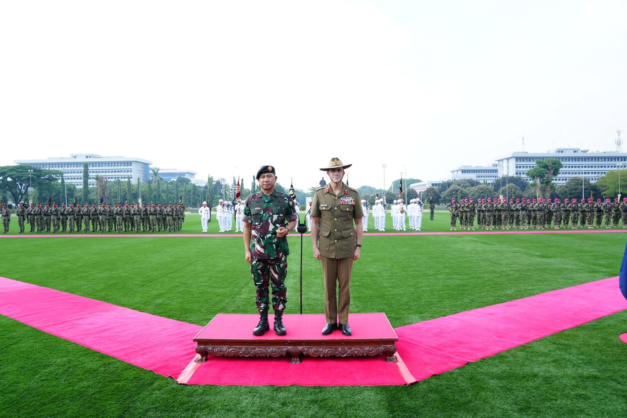 Perkuat Kerja Sama Militer di Kawasan Indo-Pasifik, Panglima TNI Terima Kunjungan Kehormatan Kasad Australia | f. Puspen TNI