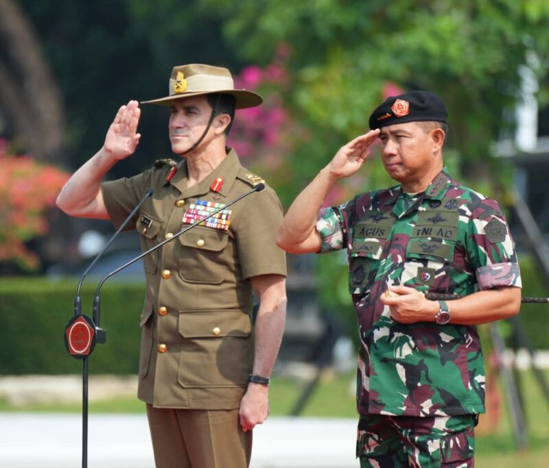 Perkuat Kerja Sama Militer di Kawasan Indo-Pasifik, Panglima TNI Terima Kunjungan Kehormatan Kasad Australia | f. Puspen TNI