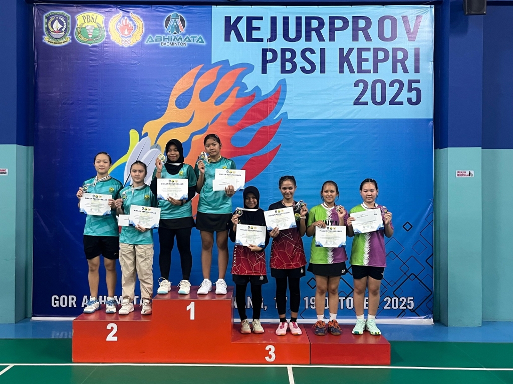 Atlet Bulu Tangkis Asal Lingga Raih Prestasi Gemilang di Kejurprov PBSI Kepri 2025 | f. Red