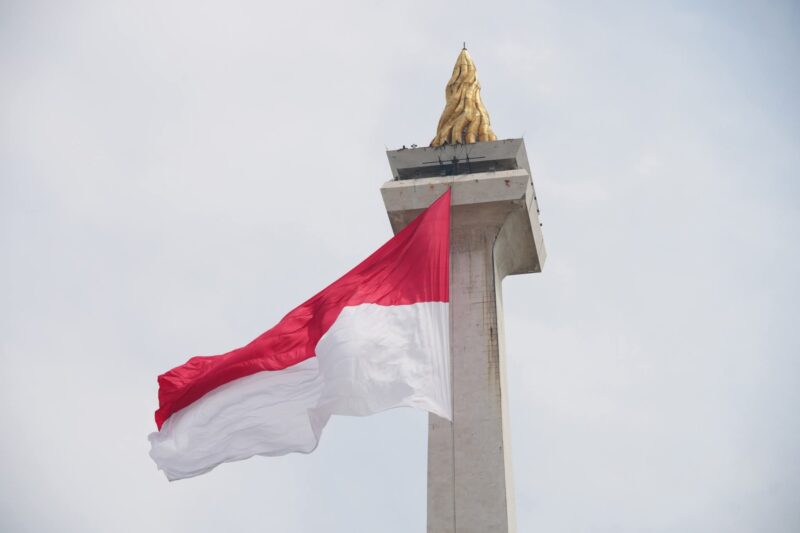 Bendera Merah Putih, Gagah Berkibar Saat Gladi Upacara HUT ke-80 TNI | f. Puspen TNI