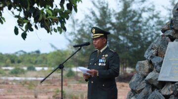HUT ke-80 TNI di Lingga: Semangat Patriotisme Menggema di Lapangan Puslatpurmar 09 Dabo Singkep | f. Arnel