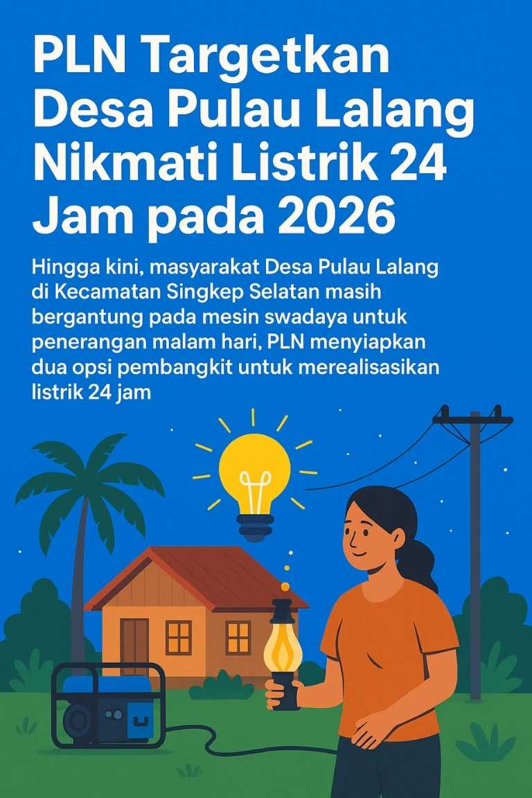 PLN Targetkan Desa Pulau Lalang Nikmati Listrik 24 Jam pada 2026 | f. Ilustrasi Redaksi