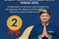 Lingga Raih Peringkat 2 Terbaik Nasional dalam Pemantauan Kebutuhan Pokok 2025 | f. Redaksi