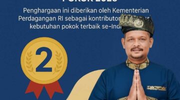 Lingga Raih Peringkat 2 Terbaik Nasional dalam Pemantauan Kebutuhan Pokok 2025 | f. Redaksi