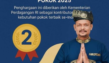 Lingga Raih Peringkat 2 Terbaik Nasional dalam Pemantauan Kebutuhan Pokok 2025 | f. Redaksi