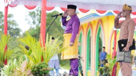 Upacara HUT Kabupaten Lingga ke-22 Berlangsung Khidmat di Dataran Sultan Abdulrahman Syah | f. Diskominfo Lingga