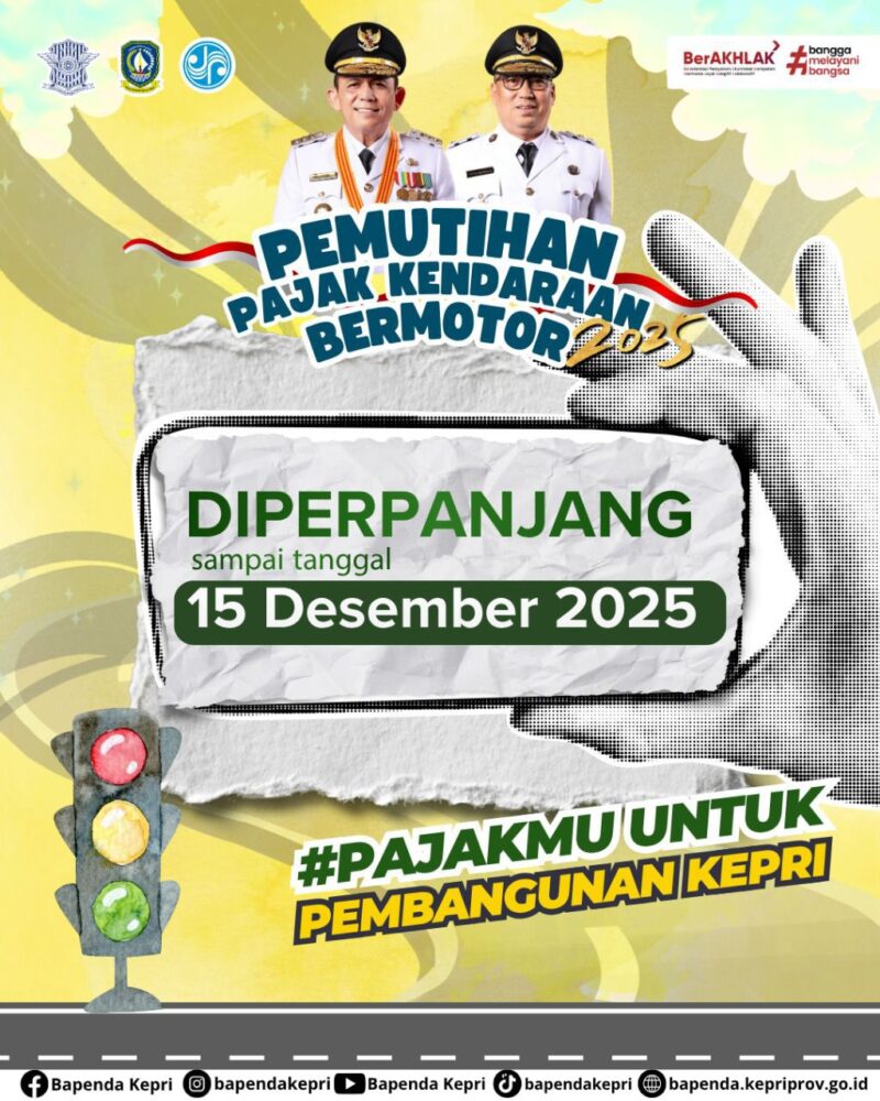 Pemutihan Pajak Kendaraan Bermotor di Lingga Diperpanjang hingga 15 Desember 2025 | f. Redaksi