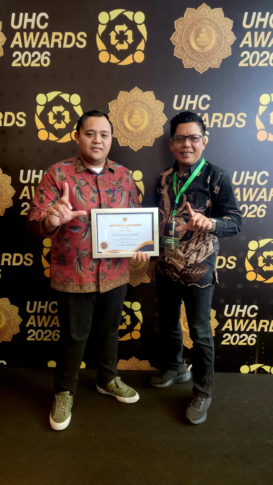 Kabupaten Lingga Raih Penghargaan UHC Awards 2026 Kategori Madya di Jakarta | f. Diskominfo Lingga
