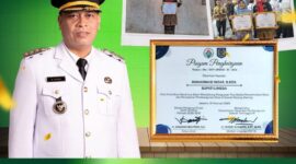 Pemkab Lingga menerima penghargaan nasional atas dukungan penguatan tata kelola pemerintahan desa dan percepatan pembangunan desa. Penghargaan diserahkan Menko Pangan Zulkifli Hasan dan Mendes PDT Yandri Susanto di Jakarta, 16 Februari 2026 | f. Prokopim Lingga
