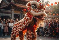 Aksi spektakuler barongsai pada hari pertama Imlek 17 Februari 2026 memikat warga Dabo Singkep. Tradisi kuno Tiongkok ini bukan sekadar hiburan, tetapi simbol keberuntungan dan pengusir energi buruk | f. Redaksi